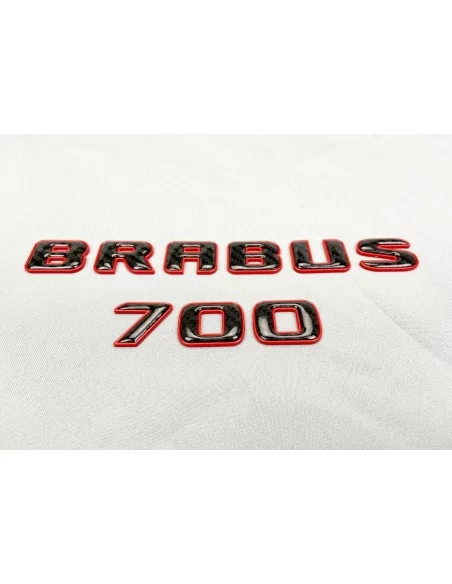  - logo & Emblems - Brabus 700 Emblem Logo rot metallic mit Carbon für Mercedes-Benz W463A W464 G-Klasse - 6 - Veredeln Sie Ihre