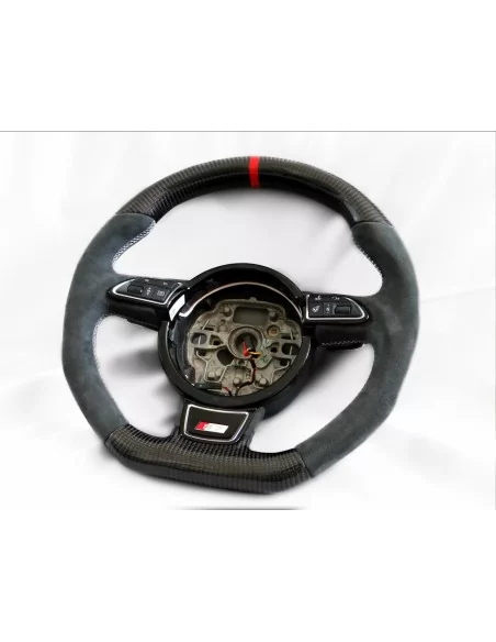  - Steering Wheels - 奥迪 A6 S6 A7 S7 A8 S8 碳阿尔坎塔拉方向盘 - 3 - 在 Tuneverse 购买奥迪 A6 S6 A7 S7 A8 S8 碳阿尔坎塔拉方向盘！升级您车辆的内饰，让它更时尚、更舒适--现在就订购