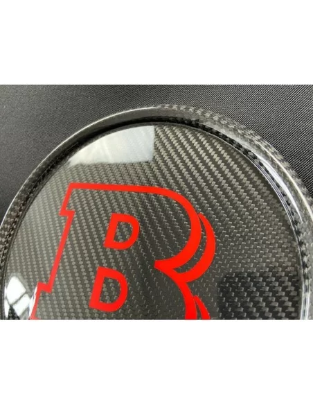  - Logos & Emblems - Carbon fiber Brabus front grille badge for Mercedes-Benz G-Wagon G-Class W463a W464 - 2 - Buy the Carbon Fi