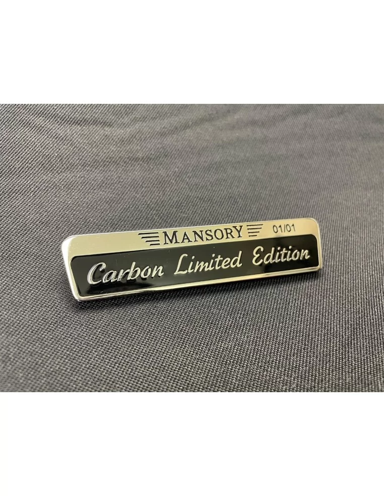  - Logos & Emblems - Chrome mansory carbon limited edition badge emblem 1pc - 1 - Buy the Chrome Mansory Carbon Limited Edition 