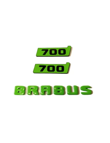  - Logos & Emblems - Metallic Brabus Biturbo 700 green fenders emblem logo badges for Mercedes-Benz W463A W464 G-Class - 2 - Buy