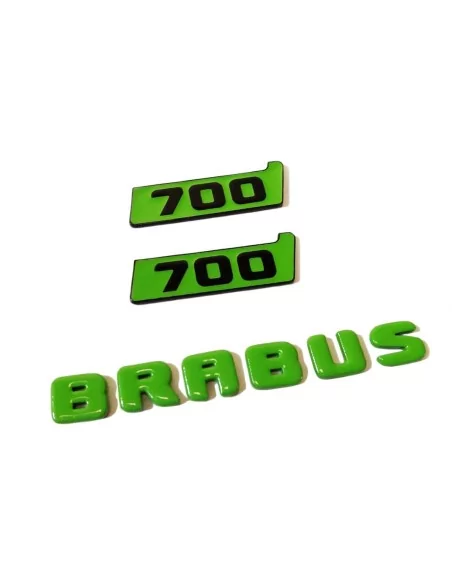  - logo & Emblems - Metaliczne zielone emblematy Brabus Biturbo 700 na błotniki dla Mercedes-Benz W463A W464 G-Class - 3 - Kup m