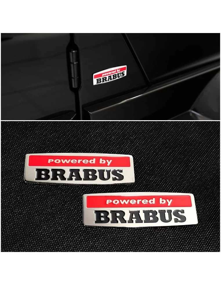  - logo & Emblems - Powered by Brabus Style Embleme Logo für Mercedes-Benz W463A W464 G-Klasse 2er Set - 1 - Kaufen Sie das Powe