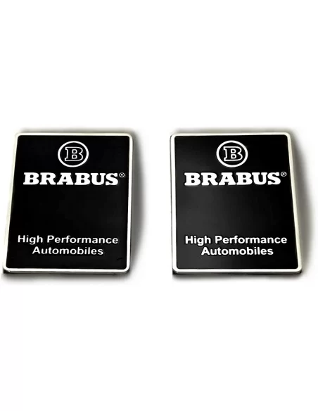  - logo & Emblems - Metaliczne logo Brabus High Performance na słupki wewnętrzne do Mercedes-Benz W463A W464 Klasa G - 3 - Uleps