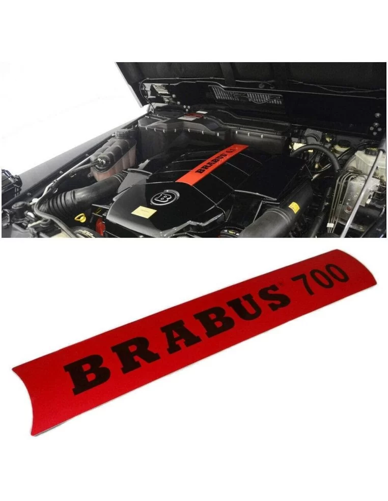  - Logos & Emblems - Brabus 700 engine cover red badge emblem sticker for Mercedes-Benz W463 - 1 - Enhance your Mercedes-Benz W4