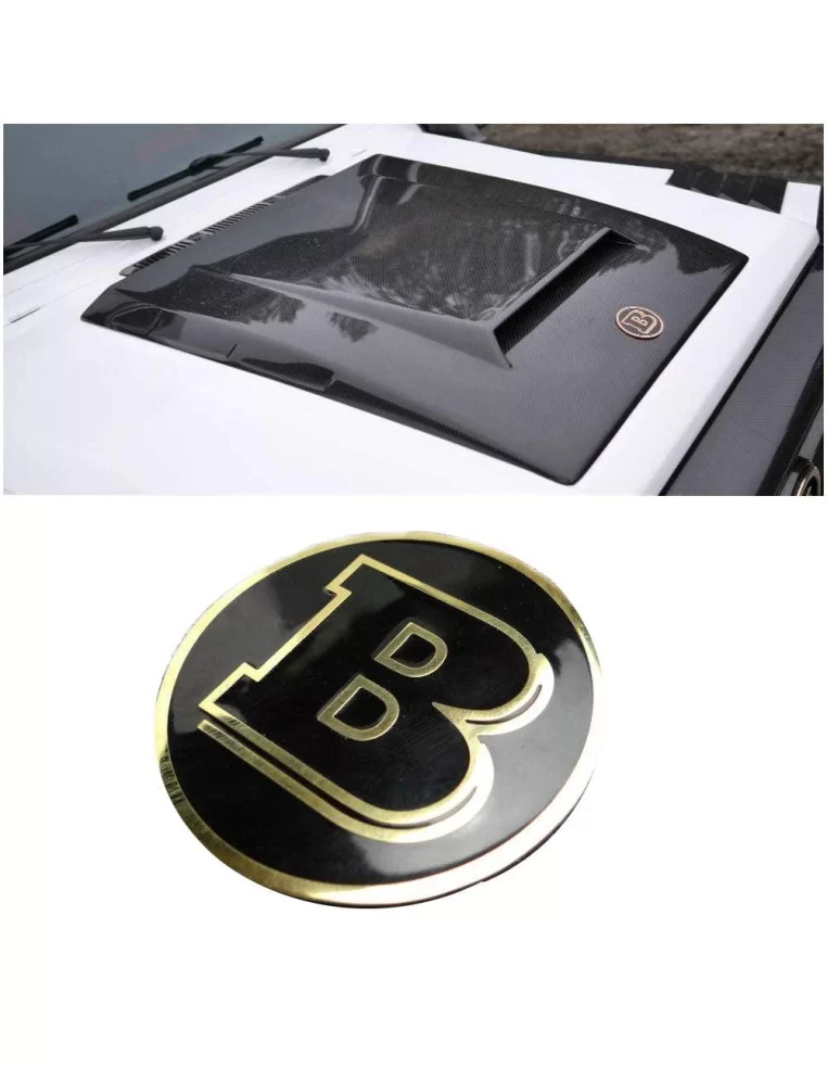  - logo & Emblems - Unikalny złoty emblemat na maskę w stylu Brabus dla Mercedesa klasy G W463 - 1 - Ulepsz swojego Mercedesa W4