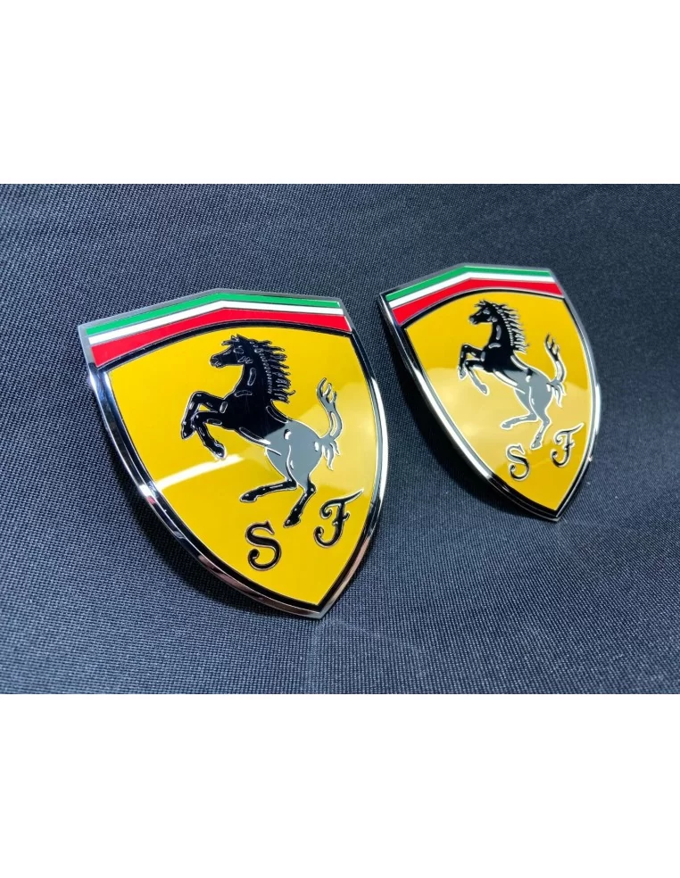  - Logos & Emblems - for Ferrari 360 Modena Yellow side pillar Metallic Emblems Badges set 65921900 - 1 - Enhance your Ferrari 3