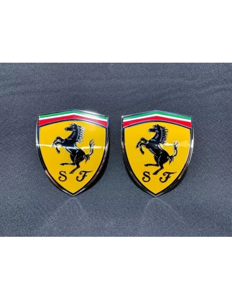  - Logos & Emblems - for Ferrari 360 Modena Yellow side pillar Metallic Emblems Badges set 65921900 - 2 - Enhance your Ferrari 3