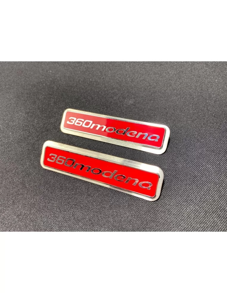  - Logos & Emblems - for Ferrari 360 Modena red Floor Mats Emblem Badge metallic with chrome 2 pcs - 1 - Add a touch of elegance