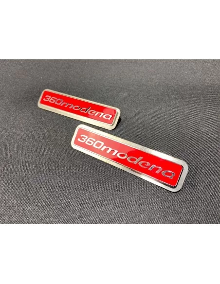  - Logos & Emblems - for Ferrari 360 Modena red Floor Mats Emblem Badge metallic with chrome 2 pcs - 2 - Add a touch of elegance