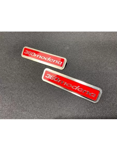  - Logos & Emblems - for Ferrari 360 Modena red Floor Mats Emblem Badge metallic with chrome 2 pcs - 3 - Add a touch of elegance