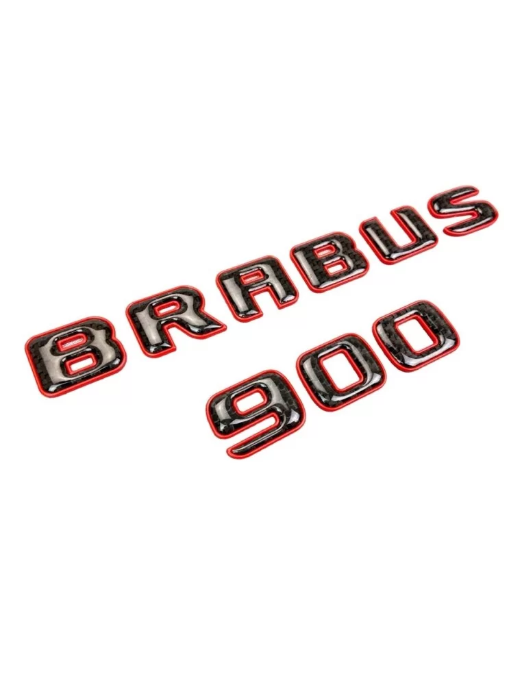  - Logos & Emblems - 用于梅赛德斯-奔驰 W463A W464 G 级轿车的 Brabus 900 徽标，红色金属质感，带碳涂层 - 1 - 为您的梅赛德斯-奔驰W463A W464 G级车购买Brabus 900红色金属碳纤维徽标。这