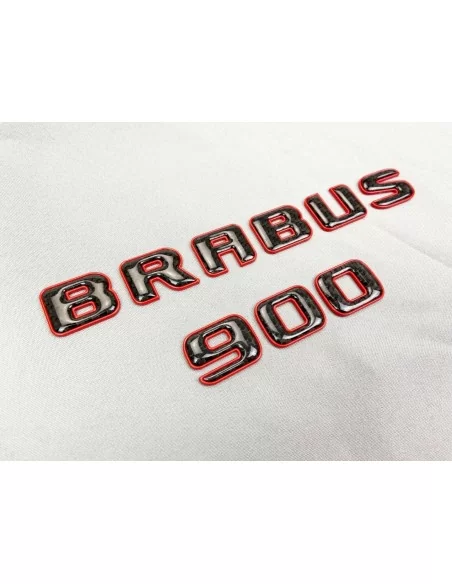  - logo & Emblems - Emblemat Brabus 900 logo czerwony metalik z karbonem dla Mercedes-Benz W463A W464 G-Class - 3 - Zdobądź Brab