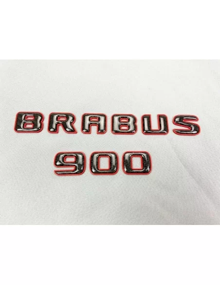  - logo & Emblems - Emblemat Brabus 900 logo czerwony metalik z karbonem dla Mercedes-Benz W463A W464 G-Class - 4 - Zdobądź Brab