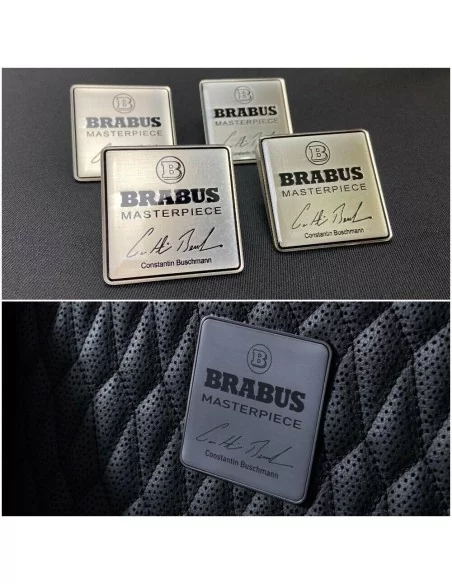  - logo & Emblems - Emblema dei sedili Brabus Masterpiece Constantin Buschmann metallizzato Mercedes Classe G W463A W464 - 1 - S