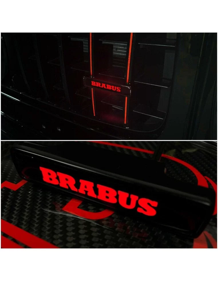  - Logos & Emblems - Brabus LED grille red badge emblem logo for Mercedes W463 G Wagon G63 G500 G55 - 1 - Illuminate your Merced