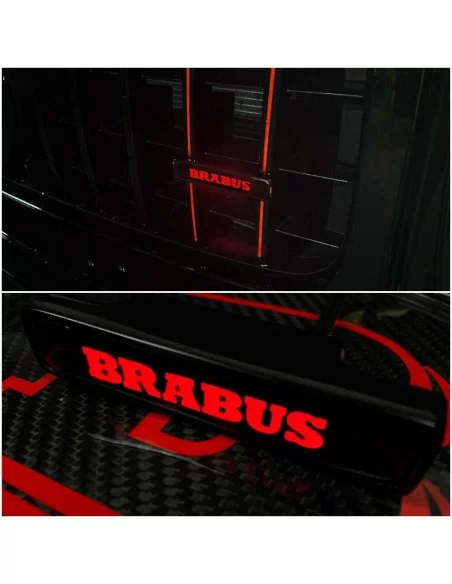  - Logos & Emblems - Brabus LED grille red badge emblem logo for Mercedes W463 G Wagon G63 G500 G55 - 1 - Illuminate your Merced