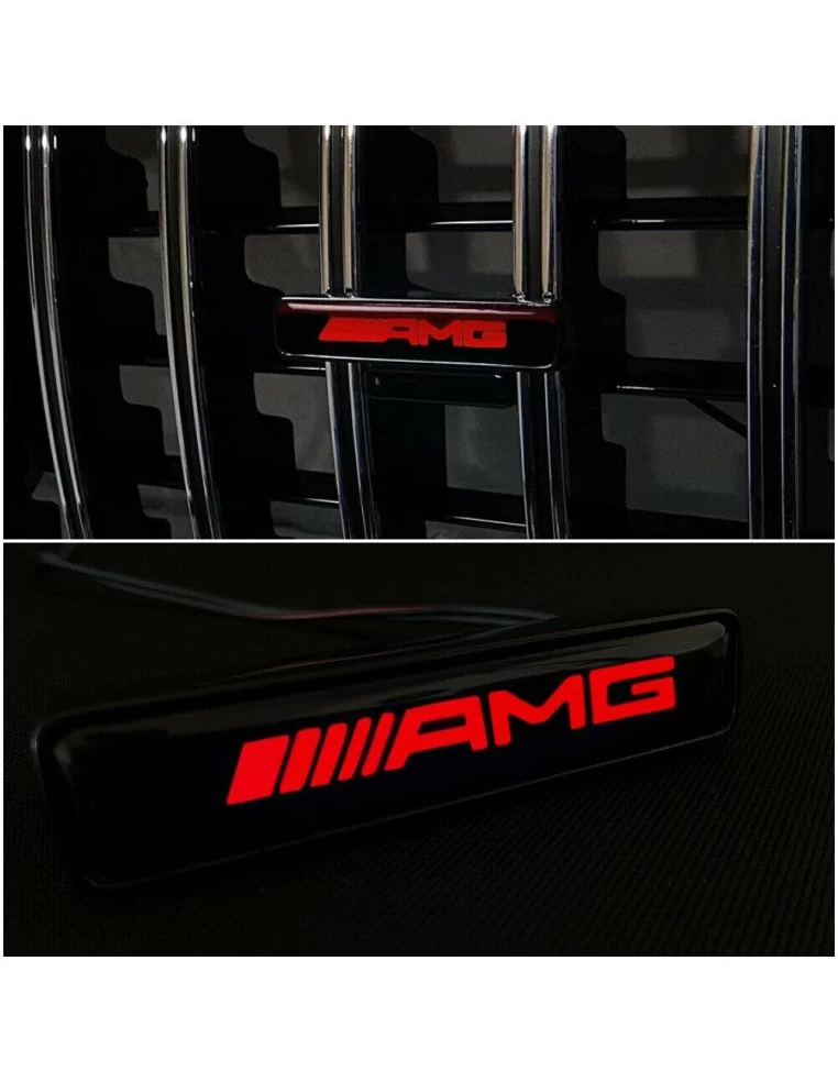  - Logos & Emblems - AMG LED grille red badge emblem logo for Mercedes W463 G Wagon - 1 - Upgrade your Mercedes-Benz W463 G Wago