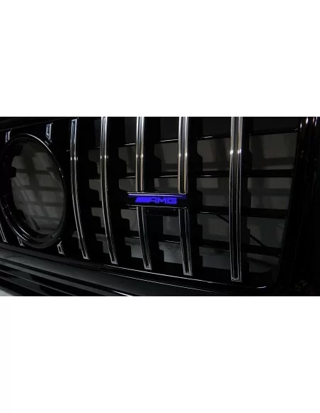  - Logos & Emblems - AMG LED grille blue badge emblem logo for Mercedes W463 G Wagon - 2 - Upgrade your Mercedes-Benz W463 G Wag