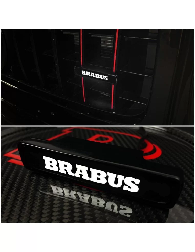  - logo & Emblems - Brabus LED Kühlergrill weiße Plakette Emblem Logo für Mercedes W463 G Wagon - 1 - Erhöhen Sie Ihren Mercedes