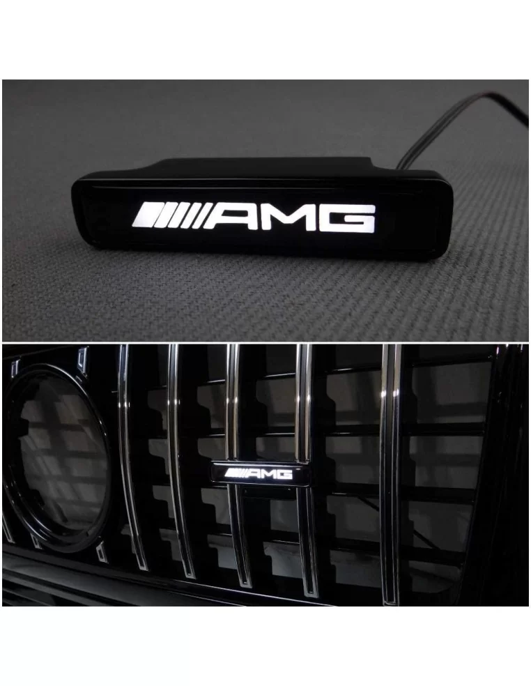  - Logos & Emblems - AMG LED grille white badge emblem logo for Mercedes W463 G Wagon - 1 - Upgrade your Mercedes-Benz W463 G Wa