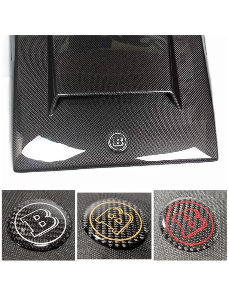  - logo & Emblems - Badge Brabus en fibre de carbone emblème logo 53mm pour Mercedes W463 G Wagon - 1 - Améliorez votre Mercedes