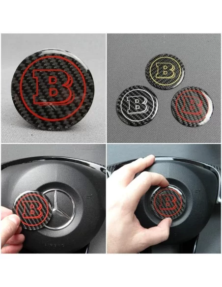  - logo & Emblems - Badge Brabus en fibre de carbone emblème logo 53mm pour Mercedes W463 G Wagon - 13 - Améliorez votre Mercede