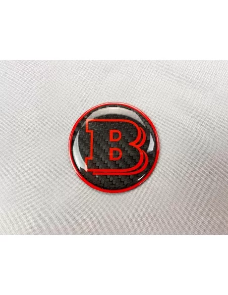  - logo & Emblems - 2-Komponenten rot metallic Carbon Brabus Emblem Motorhaube Kofferraum Mercedes G-Wagon G-Klasse W463 - 2 - K