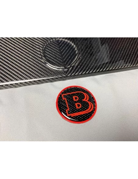  - Logos & Emblems - 2-component red metallic carbon Brabus emblem hood trunk Mercedes G-Wagon G-Class W463 - 5 - Buy the red me