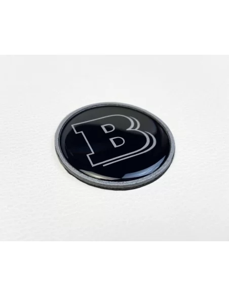  - logo & Emblems - Emblema logo Brabus bicomponente grigio metallizzato cofano bagagliaio Mercedes Classe G-Wagon W463 - 3 - Ac