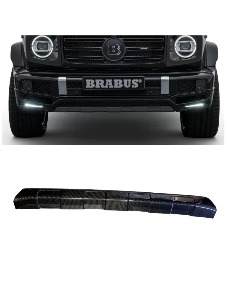  - Mercedes Benz - Diffuseur Brabus en fibre de carbone pour pare-chocs G500 Lèvres spoiler Mercedes W463a Classe G - 1 - Amélio