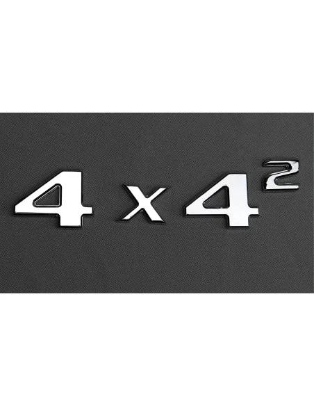  - Logos & Emblems - 4x4 Squared Badge Trunk Emblem Chrome Sticker Metallic 4pcs for Mercedes G Wagon W463 4x4 - 5 - Buy the chr