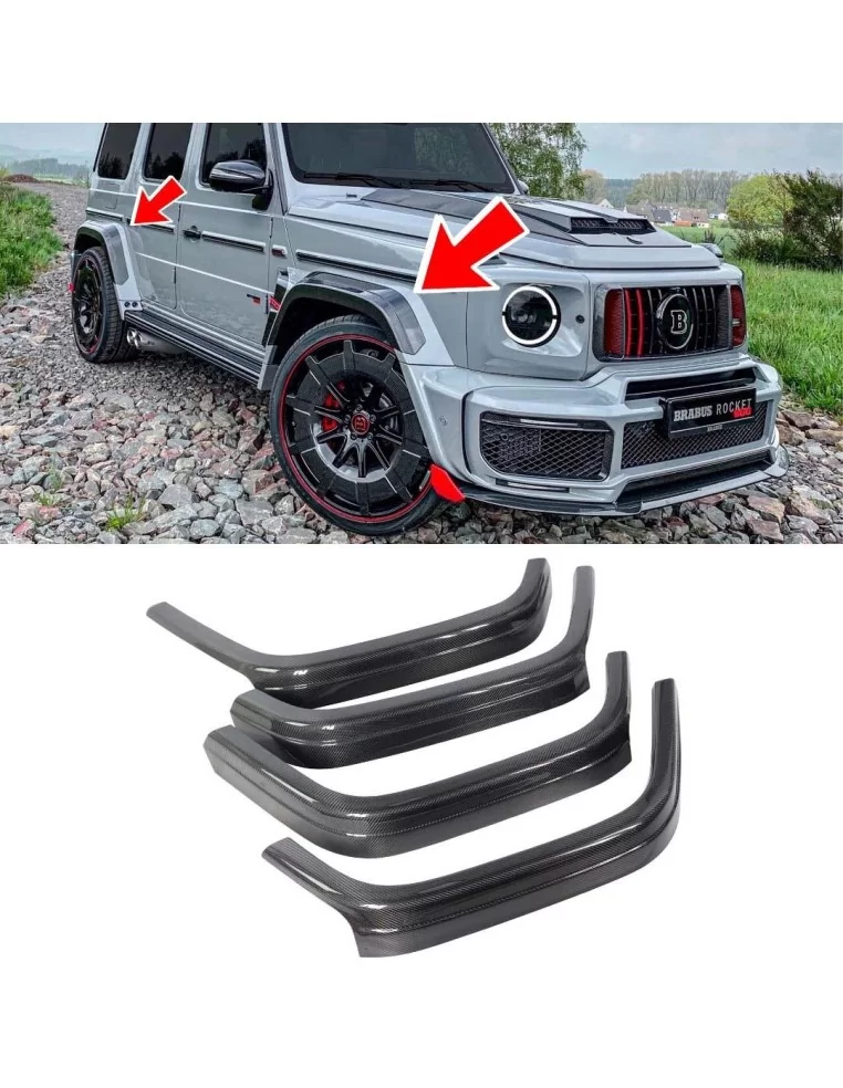  - Mercedes-Benz - Carbon fiber fender flares extensions covers Brabus G900 Rocket Mercedes G-Class W463A - 1 - Enhance your Mer