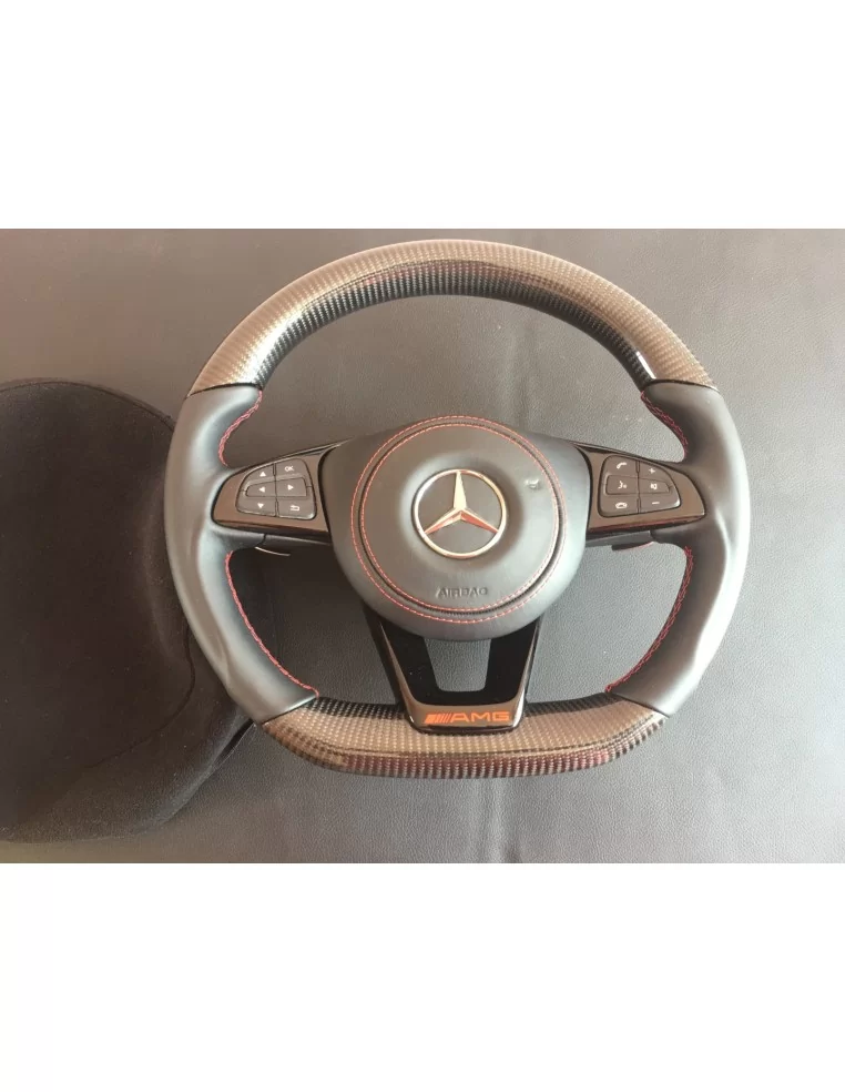  - Steering Wheels - Kierownica Mercedes-Benz CLA CLS GLE ze skóry węglowej - 1 - Kierownica Mercedes-Benz CLA CLS GLE ze skóry 