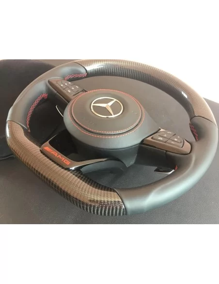  - Steering Wheels - Kierownica Mercedes-Benz CLA CLS GLE ze skóry węglowej - 2 - Kierownica Mercedes-Benz CLA CLS GLE ze skóry 