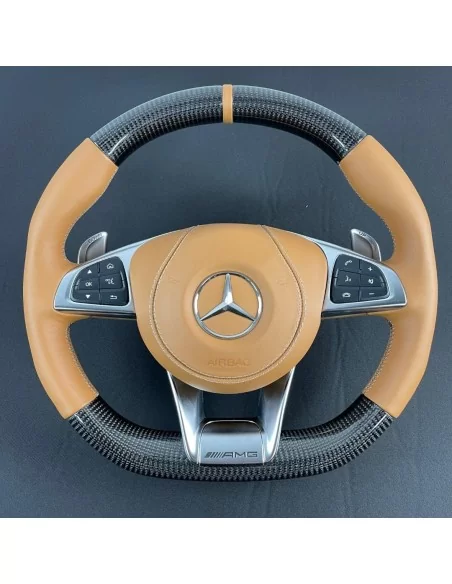  - Steering Wheels - Carbon fiber AMG steering wheel for Mercedes-Benz C-Class E-Class G-Class W205 W213 W463 - 2 - Buy Carbon F