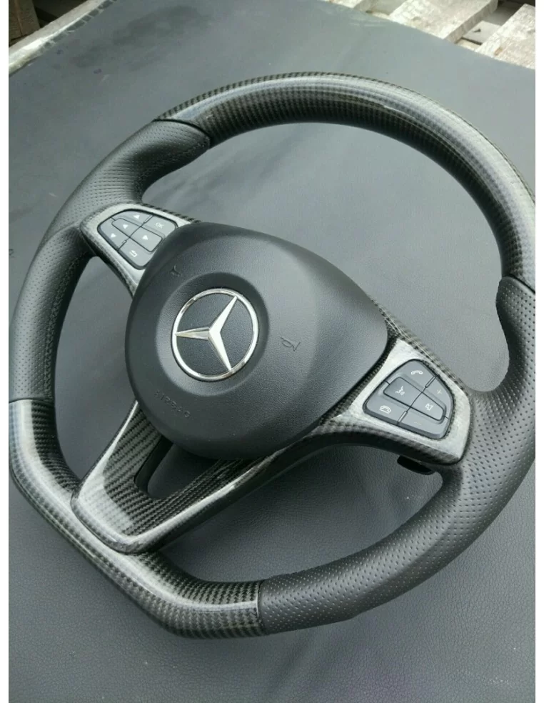  - Steering Wheels - Kierownica Mercedes-Benz CLA CLS GLE ze skóry węglowej - 1 - Kierownica Mercedes-Benz CLA CLS GLE ze skóry 