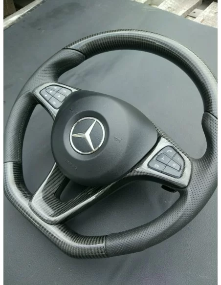  - Steering Wheels - Mercedes-Benz CLA CLS GLE Steering Wheel Carbon Leather - 1 - Enhance your driving experience with the Merc