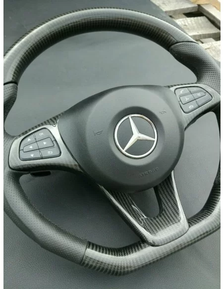  - Steering Wheels - Mercedes-Benz CLA CLS GLE Steering Wheel Carbon Leather - 2 - Enhance your driving experience with the Merc