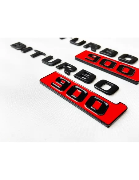  - Logos & Emblems - 用于梅赛德斯-奔驰 W463 G 级轿车的金属 Brabus Biturbo 900 徽标徽章套件 - 5 - 金属Brabus Biturbo 900徽章套装可提升您的梅赛德斯-奔驰W463的档次。为您的爱车增添