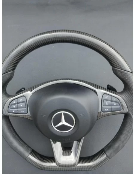  - Steering Wheels - Mercedes-Benz CLA CLS GLE Steering Wheel Carbon Leather - 6 - Enhance your driving experience with the Merc