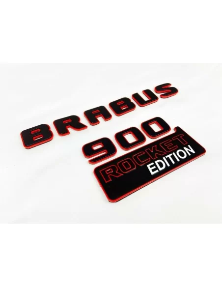  - logo & Emblems - Metallic Brabus 900 ROCKET edition Embleme Satz für Mercedes-Benz G-Klasse W463A - 1 - Holen Sie sich die Br