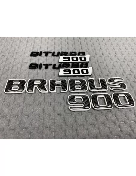  - Logos & Emblems - Metallic Brabus 900 white fenders emblem logo badges for Mercedes-Benz W463A G-Class - 6 - Upgrade your Mer