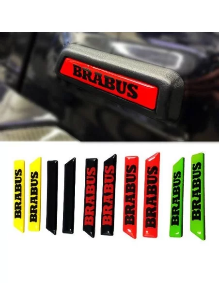  - Logos & Emblems - 用于梅赛德斯 W463A G 级轿车的黄黑绿三色 Brabus 车身侧面装饰件 - 1 - 用充满活力的黄色、黑色和绿色 Brabus 侧模镶嵌件改变您的梅赛德斯 W463A，为您的座驾增添运动气息！✔️❗️