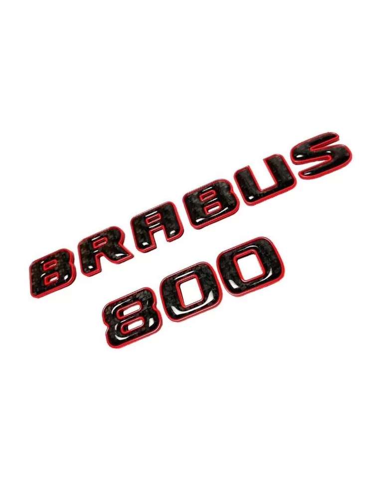  - Logos & Emblems - Brabus 800 emblem logo red metallic with carbon for Mercedes-Benz W463A W464 G-Class - 1 - Buy the Brabus 8