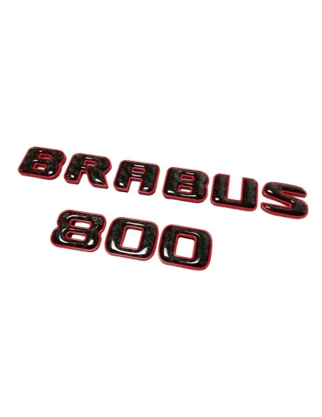  - Logos & Emblems - Brabus 800 emblem logo red metallic with carbon for Mercedes-Benz W463A W464 G-Class - 2 - Buy the Brabus 8