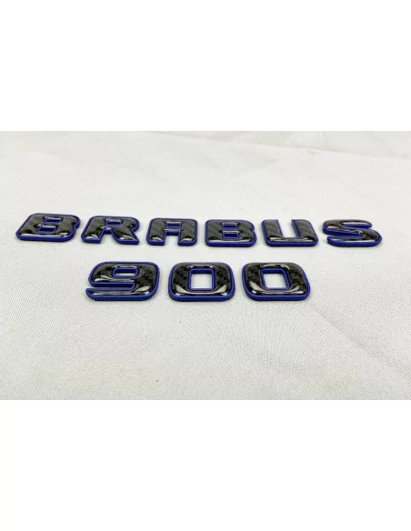  - logo & Emblems - Brabus 900 Emblem Logo Blau metallic mit Carbon für Mercedes-Benz W463A W464 G-Klasse - 2 - Kaufen Sie das B