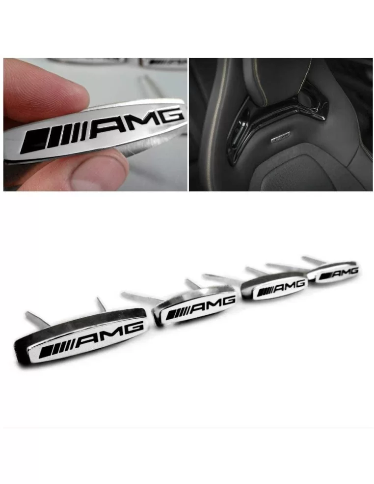  - logo & Emblems - Set logo emblema sedili AMG metallico per Mercedes-Benz Classe G W463A - 1 - Acquistate il set di logo emble