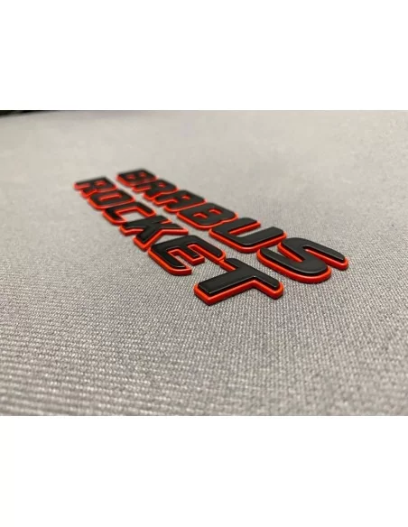  - Logos & Emblems - Metallic Brabus ROCKET 900 RED + BLACK emblems badges set for Mercedes-Benz G-Class W463A W464 - 2 - Get th