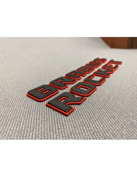  - logo & Emblems - Metallic Brabus ROCKET 900 ROT + SCHWARZE Embleme Satz für Mercedes-Benz G-Klasse W463A W464 - 3 - Holen Sie